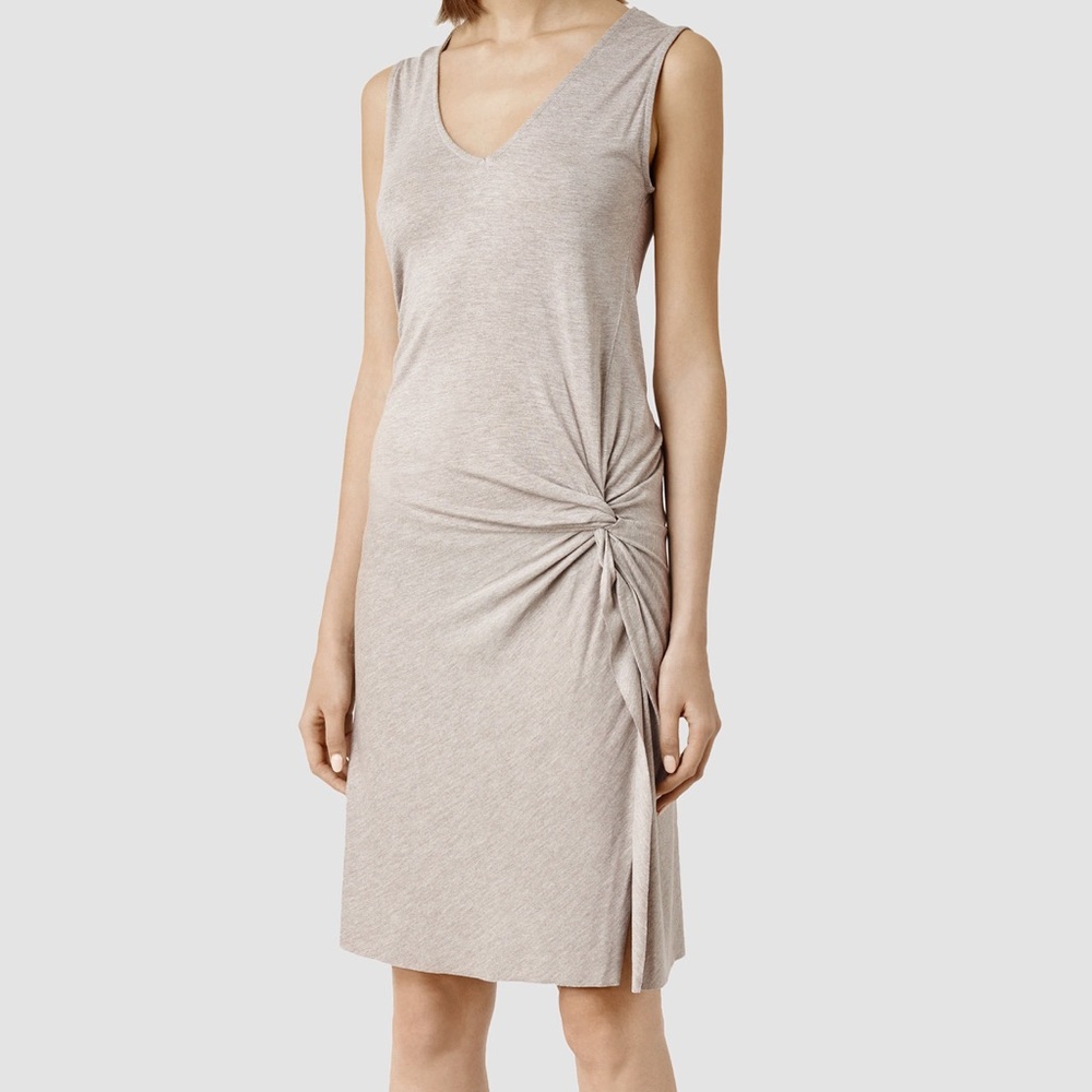 AllSaints Keel Mar dress in ash marl